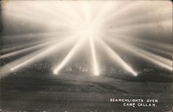 Searchlights Over Camp Callan Postcard