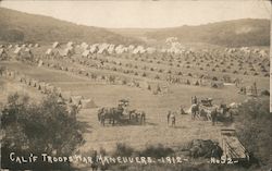 Troops war maneuvers -1912 California Postcard Postcard Postcard