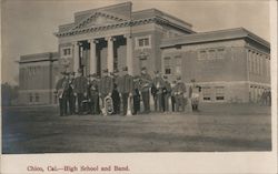 High School and Band Chico, CA Postcard Postcard Postcard