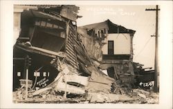 Wreckage in Compton, Calif. California Postcard Postcard Postcard