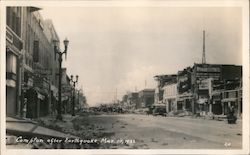 Town After Earthquake, Mar. 10, 1933 Compton, CA Postcard Postcard Postcard