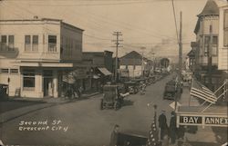 Second Street Crescent City, CA Postcard Postcard Postcard