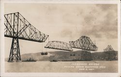 Carquinez Bridge Raising North Suspended Span Postcard