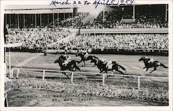 Racing at Del Mar Jockey Club California Postcard Postcard Postcard