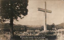 Where the Donner Party Perished at Donner lake Postcard