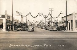 Downey Avenue California Postcard Postcard Postcard