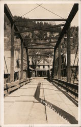 Looking Across Bridge Postcard