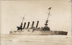 USS Milwaukee Stranded on Samoa Beach, January 1917 Eureka, CA Postcard Postcard Postcard