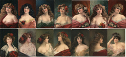 Lot of 14: Beautiful Women Portraits Postcard