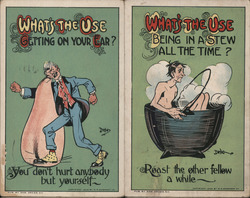 Lot of 2: "What's the Use" DWIG Postcard Postcard Postcard