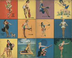 Set of 2: Mutoscope Pinup MultiView Cards Swimsuits & Pinup Arcade Card Arcade Card Arcade Card