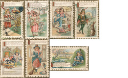 Set of 7: Nursery Rhymes Postcard Postcard Postcard