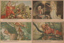 Set of 4: Swedish Fairy Tales Postcard