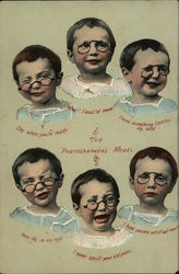 The Photographer's Model - Six poses of same small child Children Postcard Postcard Postcard