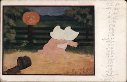 The Bogie Man - Sunbonnet Babies Postcard