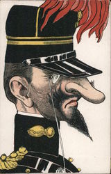 Caricature of Military Leader with monocle No. 282 Greece Caricatures Postcard Postcard Postcard