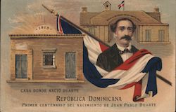 Casa Donde nacio Duarte-Republica Dominicana-Primer Centenario Del nacimiento De Juan Pablo Duarte Postcard