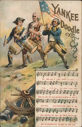 Yankee Doodle. Song page. Spirit of 1976 musicians. Series 11/5 Postcard