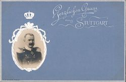 Herzlichen Gruss aus Stuttgart. Royal Photo Portrait Postcard