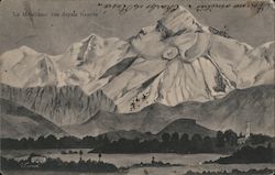 Le Montblanc Vite Dupuis Geneve No. 1200 Napoleon's face in mountain. Metamorphic Postcard Postcard Postcard