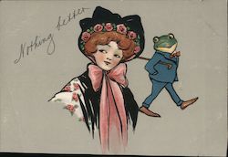 Frog In Throat: Woman "Nothing Better" Postcard