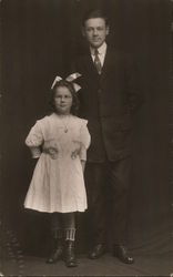 Man and Young Girl Postcard