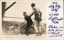 Wolgast vs Ritchie World Lightweight Title 1912 Postcard