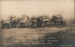 One of Mamlock's Auto Tours - 5 cars loaded with tourists San Francisco, CA Postcard Postcard Postcard