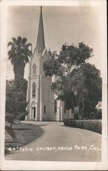 Catholic Church Menlo Park, CA Postcard Postcard Postcard