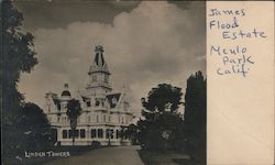 Linden Towers, James Flood Mansion Menlo Park, CA Postcard Postcard Postcard