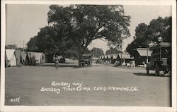 Sanitary Way, Sanitary Train Camp Fremont Palo Alto, CA Postcard Postcard Postcard