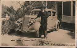 Srta. Alicia Navarro Cambronero "Miss Canarias" Ford V-8 1935 Celebrities A. Benitez Postcard Postcard Postcard