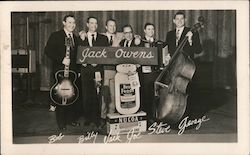 Jack Owens Radio Show - signed Bob, Billy, Jack, Joe, Steve, George Postcard