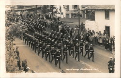 Military parade, Monterey Centennial Postcard