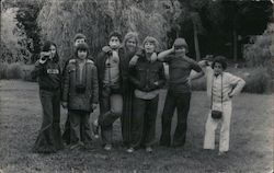 1960's Group of young people posing outdoors for a picture Unidentified People Postcard Postcard Postcard