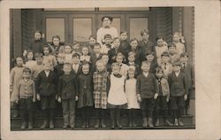 Group of children posing for a picture with their teacher School and Class Photos Postcard Postcard Postcard