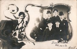 Group of Young men in suits and hats Postcard