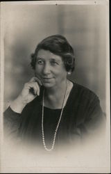 Portrait of a Woman with a Pearl Necklace Postcard