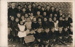 School class photo Weiss 1908 Postcard