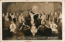 Risque: "At the Dog House" Burlesque Postcard