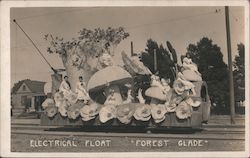 Electrical Float "Forest Glade" Parade Float, Mushrooms Postcard