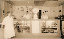 Deli counter, Butcher Shop Interior Postcard