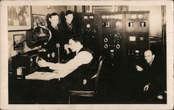 Four Men Working with Radio Equipment Occupational Postcard Postcard Postcard