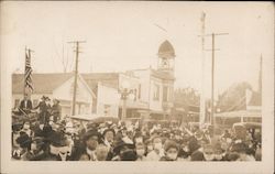 Spanish Flu Influenza Epidemic 1918 Crowd Wearing Masks Social History Postcard Postcard Postcard