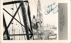 Ozzie Osborne, World's foremost flagpole sitter. Virginia Park Signed Autograph Postcard