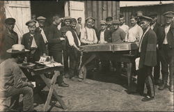 Soldiers playing craps - Germany WWI Gambling Postcard