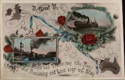 To Great You Ships and Trains may take away but friendship and love ever stay - Australia Postcard Postcard Postcard