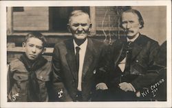 Boy Scout with Kit Carson Cutout Postcard