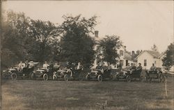 Multiple Cars Lined Up Postcard Postcard Postcard