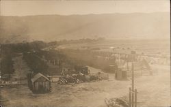 hillside view of tent city Postcard